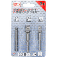 BGS 9162 Bohrmaschinen-Kippadapter-Satz | Antrieb Außensechskant 6,3 mm (1/4") | 3-tlg.