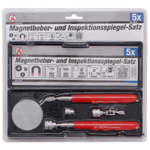 BGS Diy 9197 Magnetheber- und Inspektionsspiegel-Satz | 4-tlg.