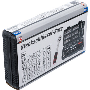 BGS Diy 92146 Steckschlüssel-Satz | Antrieb 6,3 mm (1/4") | 130-tlg.