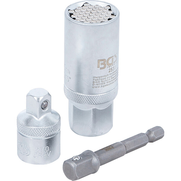 BGS 92533 Multi-Einsatz mit Adapter-Satz | 10 mm (3/8") | SW 9 - 21 mm | 3-tlg.