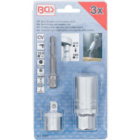 BGS 92533 Multi-Einsatz mit Adapter-Satz | 10 mm (3/8") | SW 9 - 21 mm | 3-tlg.