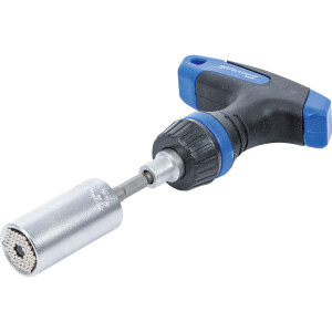 BGS Diy 92540 Multi-Einsatz mit Adapter-Satz | mit Ratschen-T-Griff, umschaltbar | 3-tlg.