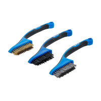 BGS 9314 Mini-Bürsten-Satz | Nylon, Messing, Edelstahl | 165 mm | 3-tlg.
