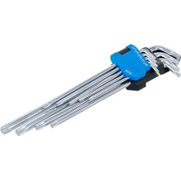 BGS 9375 Winkelschlüssel-Satz | extra lang + extra kurz | T-Profil (für Torx) T10 - T50 | 9-tlg.