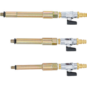 BGS 9519 Druckluftadapter-Satz für Glühkerzenbohrungen | M8 x 1,0 - M10 x 1,0 - M10 x 1,25 | 3-tlg.