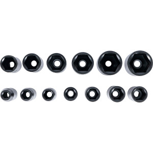 BGS Diy 95207 Kraft-Steckschlüssel-Einsatz-Satz | Antrieb 12,5 mm (1/2") | SW 10 - 32 mm | 13-tlg.