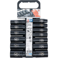 BGS Diy 95207 Kraft-Steckschlüssel-Einsatz-Satz | Antrieb 12,5 mm (1/2") | SW 10 - 32 mm | 13-tlg.