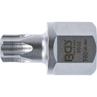BGS 9532 Keilrippenriemen-Bit-Einsatz | Antrieb Innenvierkant 12,5 mm (1/2"), Außensechskant SW 22 mm | T-Profil (für Torx) T60