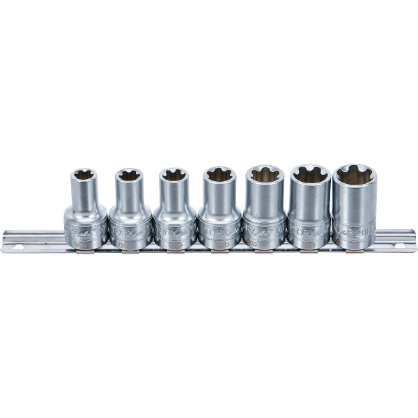 BGS 9587 Steckschlüssel-Einsatz-Satz T-Profil Plus (für Torx Plus) | Antrieb Innenvierkant 10 mm (3/8") | SW 10EP - 20EP | 7-tlg.