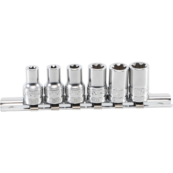 BGS 9588 Steckschlüssel-Einsatz-Satz T-Profil Plus (für Torx Plus) | Antrieb Innenvierkant 6,3 mm (1/4") | SW 6EP - 12EP | 6-tlg.