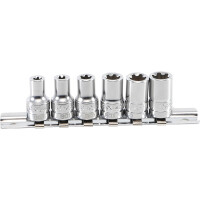 BGS 9588 Steckschlüssel-Einsatz-Satz T-Profil Plus (für Torx Plus) | Antrieb Innenvierkant 6,3 mm (1/4") | SW 6EP - 12EP | 6-tlg.