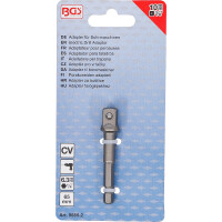 BGS 9685-2 Adapter für Bohrmaschinen | Antrieb Außensechskant 6,3 mm (1/4") / Abtrieb Außenvierkant 10 mm (3/8")