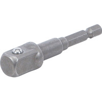 BGS 9685-3 Adapter für Bohrmaschinen | Antrieb Außensechskant 6,3 mm (1/4") / Abtrieb Außenvierkant 12,5 mm (1/2")