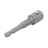 BGS 9685-3 Adapter für Bohrmaschinen | Antrieb Außensechskant 6,3 mm (1/4") / Abtrieb Außenvierkant 12,5 mm (1/2")