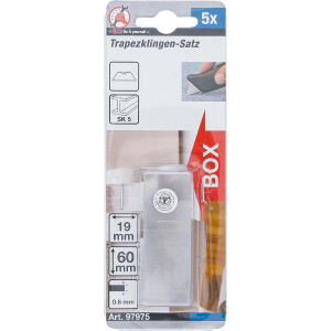 BGS Diy 97975 Trapezklingen-Satz | 0,6 x 19 mm | 5-tlg.
