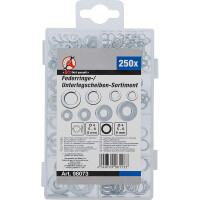 BGS Diy 98073 Federringe- / Unterlegscheiben-Sortiment | Ø 4 - 8 mm | 250-tlg.