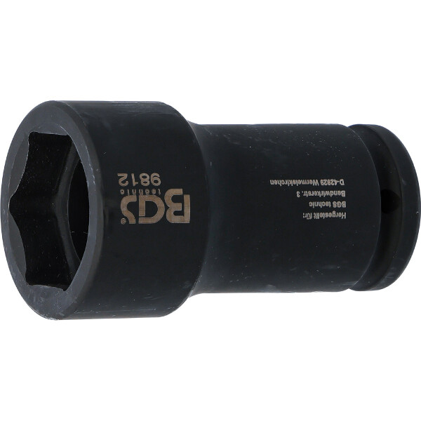 BGS 9812 Kraft-Steckschlüssel-Einsatz Sechskant, tief | Antrieb Innenvierkant 20 mm (3/4") | SW 38 mm | für FUSO / Mitsubishi