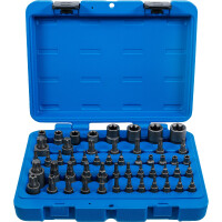 BGS 9839 Bit-Einsatz- und Steckschlüssel-Einsatz-Satz | E-Profil / T-Profil (für Torx) / T-Profil (für Torx) mit Bohrung / TP-Profil (für Torx Plus) | 52-tlg.