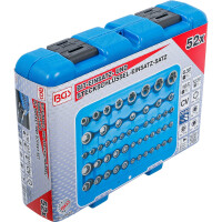BGS 9839 Bit-Einsatz- und Steckschlüssel-Einsatz-Satz | E-Profil / T-Profil (für Torx) / T-Profil (für Torx) mit Bohrung / TP-Profil (für Torx Plus) | 52-tlg.