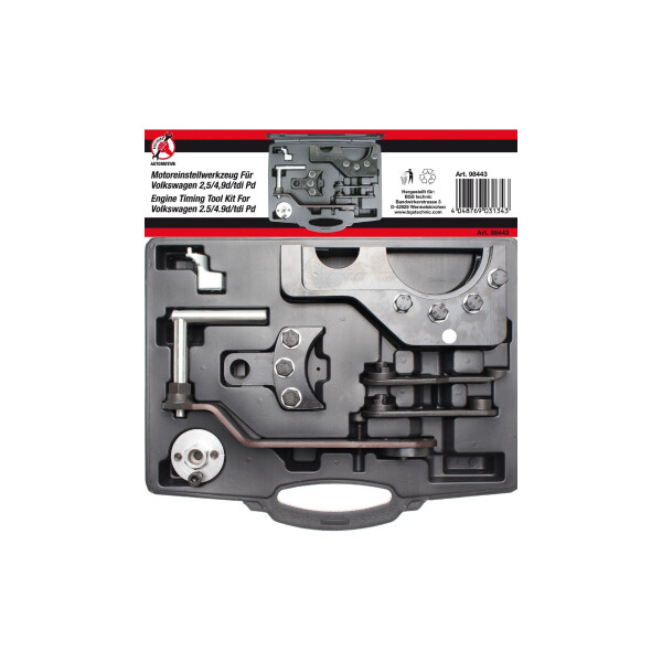 BGS Diy 98443 Motor-Einstellwerkzeug-Satz | für VAG 2.5 / 4.9D / TDI Pumpe-Düse