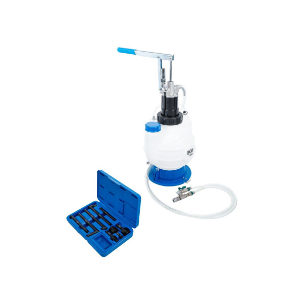 BGS 9991 Getriebeöl-Befüllgerät mit Handpumpe | mit Rücklaufsystem | mit 8 Adaptern | 7 l