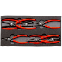KNIPEX 00 20 01 V02 Präzisions-Sicherungsringzangen-Set in Schaumstoffeinlage 6-teilig