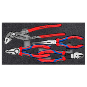 KNIPEX 00 20 01 V15 Zangen-Set in Schaumstoffeinlage...