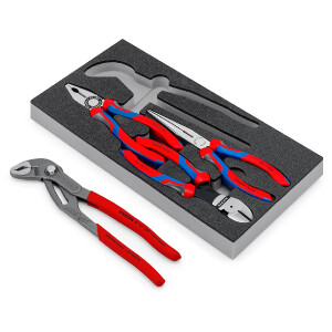 KNIPEX 00 20 01 V15 Zangen-Set in Schaumstoffeinlage 4-teilig