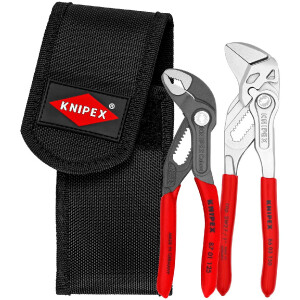 KNIPEX 00 20 72 V01 Mini-Zangenset in Werkzeuggürteltasche 1 x 86 03 150, 1 x 87 01 125 160 mm