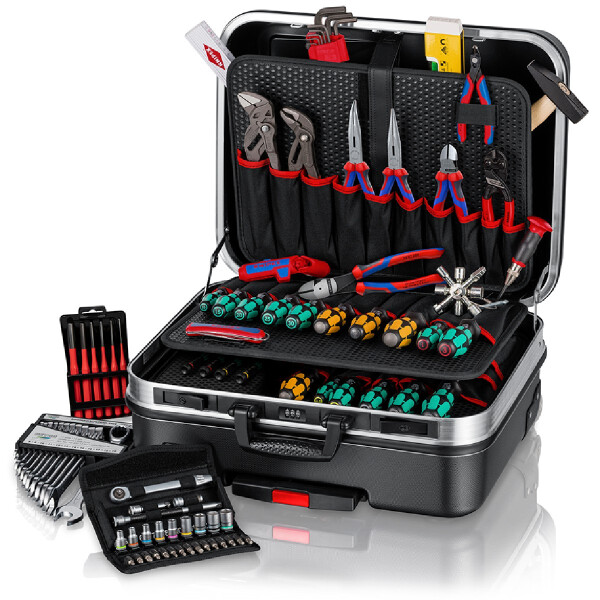 KNIPEX 00 21 06 M Werkzeugkoffer "BIG Basic Move" Mechanik 90-teilig 515 mm