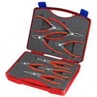 KNIPEX 00 21 25 Werkzeug-Box "SRZ" Sicherungsringzangen 8-teilig 270 mm