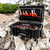 KNIPEX 00 21 33 E Werkzeugkoffer "Robust26 Move" Elektro 22-teilig 550 mm