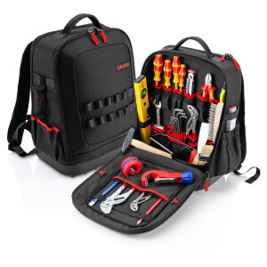 KNIPEX 00 21 51 HK S Modular X15 Sanitär-Starter Kompakter Werkzeugrucksack 24-teilig 485 mm