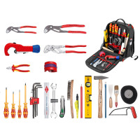 KNIPEX 00 21 51 HK S Modular X15 Sanitär-Starter Kompakter Werkzeugrucksack 24-teilig 485 mm