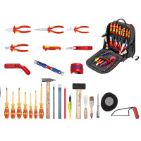 KNIPEX 00 21 51 HL S Modular X15 Elektro-Starter Kompakter Werkzeugrucksack 27-teilig 485 mm