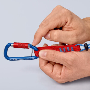 KNIPEX 00 50 03 T BK Materialkarabiner 2 Stück 82 mm