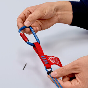 KNIPEX 00 50 03 T BK Materialkarabiner 2 Stück 82 mm