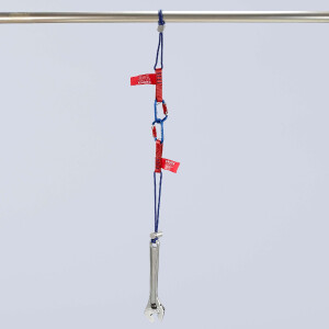 KNIPEX 00 50 13 T BK Adapterschlaufen mit fixiertem Materialkarabiner Zur Werkzeug-Absturzsicherung 186 mm