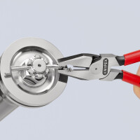KNIPEX 02 01 200 SB Kraft-Kombizange mit Kunststoff überzogen schwarz atramentiert 200 mm