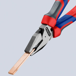 KNIPEX 02 02 180 Kraft-Kombizange mit Comfort-Griffen schwarz atramentiert 180 mm