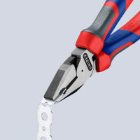 KNIPEX 02 02 180 Kraft-Kombizange mit Comfort-Griffen schwarz atramentiert 180 mm