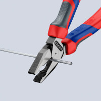 KNIPEX 02 02 180 Kraft-Kombizange mit Comfort-Griffen schwarz atramentiert 180 mm