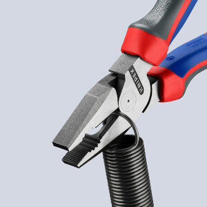 KNIPEX 02 02 200 Kraft-Kombizange mit Comfort-Griffen schwarz atramentiert 200 mm
