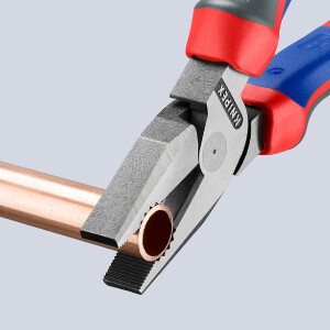 KNIPEX 02 02 200 Kraft-Kombizange mit Comfort-Griffen schwarz atramentiert 200 mm