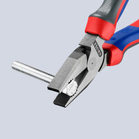 KNIPEX 02 02 200 Kraft-Kombizange mit Comfort-Griffen schwarz atramentiert 200 mm