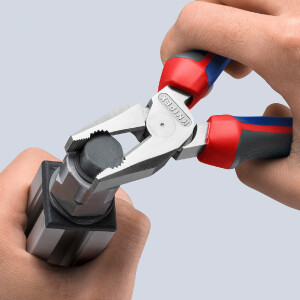 KNIPEX 02 05 180 Kraft-Kombizange mit Comfort-Griffen verchromt 180 mm