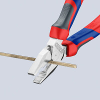 KNIPEX 02 05 180 Kraft-Kombizange mit Comfort-Griffen verchromt 180 mm
