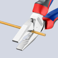 KNIPEX 02 05 200 Kraft-Kombizange mit Comfort-Griffen verchromt 200 mm