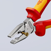 KNIPEX 02 06 180 SB Kraft-Kombizange isoliert mit Mehrkomponenten-Hüllen, VDE-geprüft verchromt 180 mm
