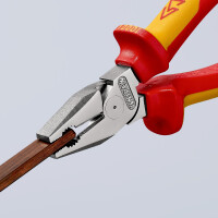 KNIPEX 02 06 180 Kraft-Kombizange isoliert mit Mehrkomponenten-Hüllen, VDE-geprüft verchromt 180 mm